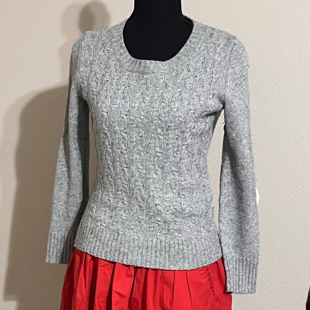 Banana Republic Gray Cable Knit Sweater